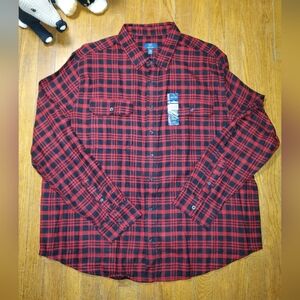 George Red and Black Checkered Flannel Shirt